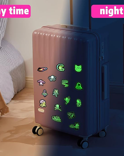 75 Pcs Neon Space Planets Stickers for Kids Glow in The Dark, Vinyl Astronaut Sticker for Water Bottle, Waterproof Laptop Decals for Teens Girls Boys Adults
