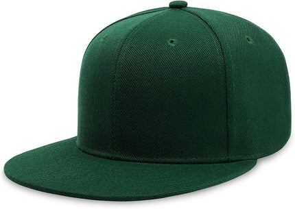 CHOK.LIDS Flat Bill Visor Classic Snapback Hat Blank Adjustable Brim High Top End Trendy Color Style Plain Tone Baseball Cap