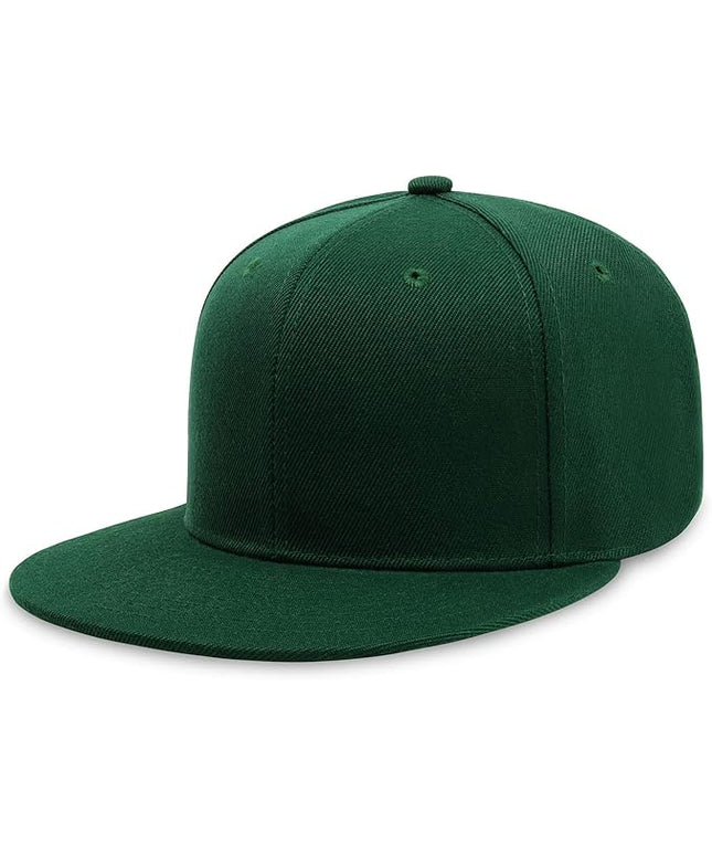 CHOK.LIDS Flat Bill Visor Classic Snapback Hat Blank Adjustable Brim High Top End Trendy Color Style Plain Tone Baseball Cap