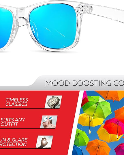 Retro Rewind Polarized Sunglasses for Men and Women - UV Protection Classic Sun Glasses