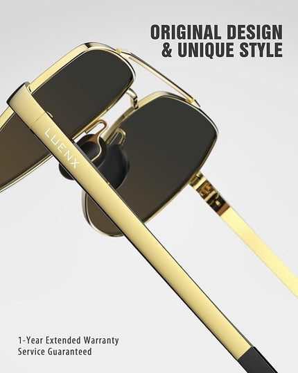 LUENX Aviator Sunglasses for Men Women Polarized New Shades Large Metal Frame - UV 400 Protection