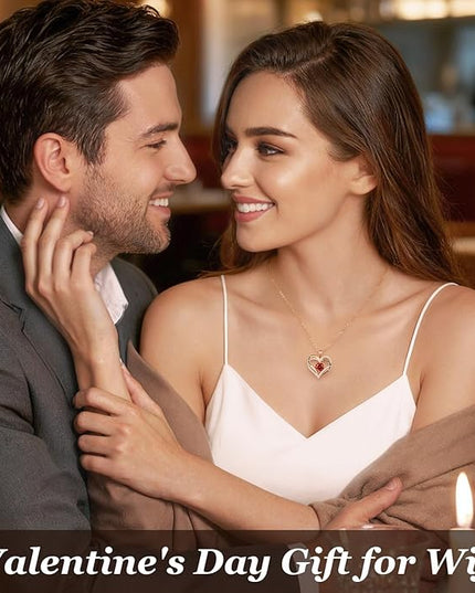 CDE Forever Love Heart Necklaces for Women, Wedding Anniversary, Birthday Mothers Day Christmas Day Gifts for Mom, Mother, Wife, friend, S925 Silver Jewelry with Birthstone Pendant