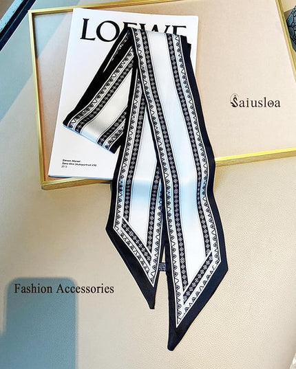 Purse Scarf For Handbags Head Scarves For Women's Hair Bags Scarfs Long Skinny Scarves Fashion Silky