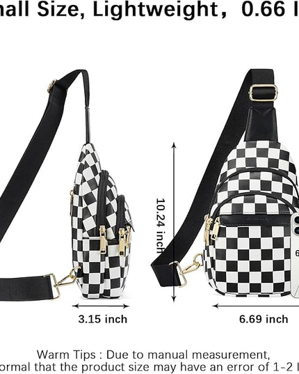 BOSTANTEN Small Sling Bag for Women Leather Crossbody Bags Fanny Pack Chest Bag for Travel