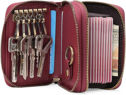 GOIACII Small Genuine Leather Wallet for Women, RFID Blocking Card Holder Wallet