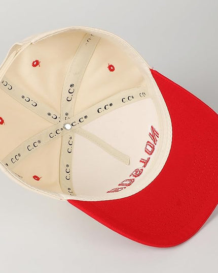 MIRMARU Two-Tone Vintage Canvas Trucker Hats for Men & Women, Adjustable Size Baseball Caps with Trendy Embroidered Design