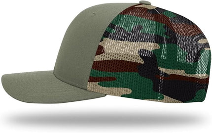 Richardson 112 Trucker Hat - Premium Adjustable Snapback Hat - Structured Six Panel Richardson Blank Caps
