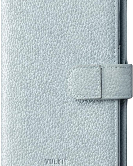 VULKIT Leather Passport Travel Wallet for 2 Passports Pocket Slim Double Passport Holder RFID Blocking with ID Window for Women or Men