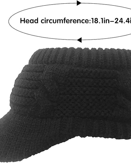 XYIYI Beanie Tail Winter Warm Knit Messy High Bun Ponytail Hats Visor Beanie Cap