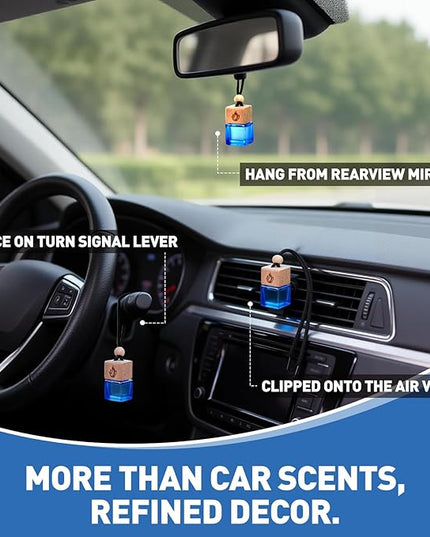 Car Air Freshener Hanging 2 Pack, Cologne Fragrance Long Lasting Car Scent Essential Oil Diffuser, Car Accessories Air Diffuser for Men