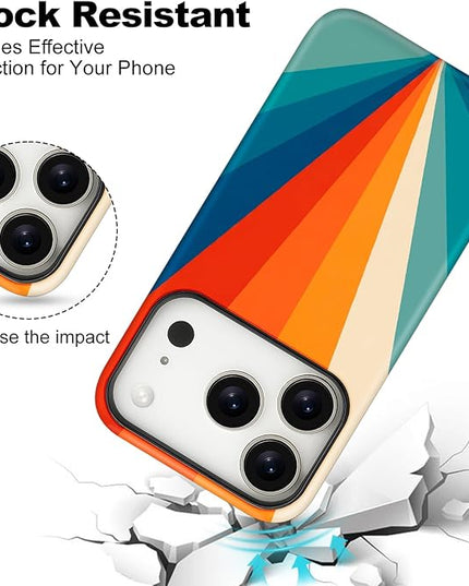 Magnetic for iPhone 17 Pro Max Case Cute Frog Stripes Phone Case, Summer Shockproof Slim TPU and Hard PC Protective Phone Cover Compatible with MagSafe Designed for Women Girls
