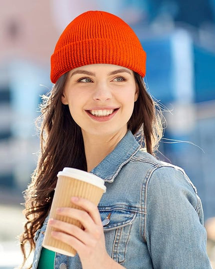 SATINIOR Trawler Beanie Watch Hat Roll-up Edge Skullcap Fisherman Beanie for Women Men