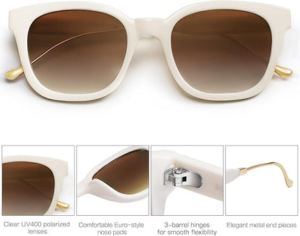 SOJOS Classic Square Polarized Sunglasses Womens Mens Retro Trendy UV400 Sunnies SJ2050