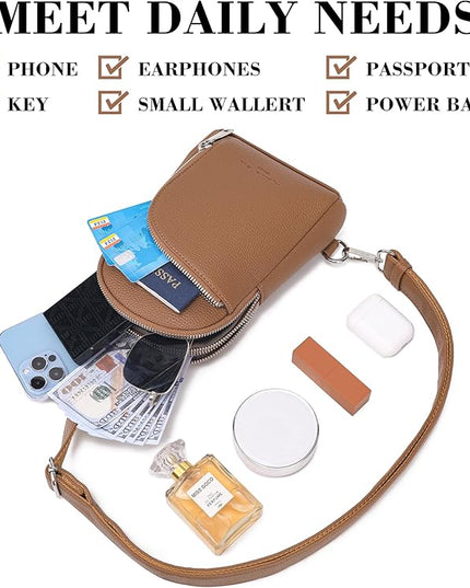 INICAT RFID Blocking Sling Bag Anti Theft Crossbody Bags Women Valentine's Day Gifts Travel Purses Vegan Leather