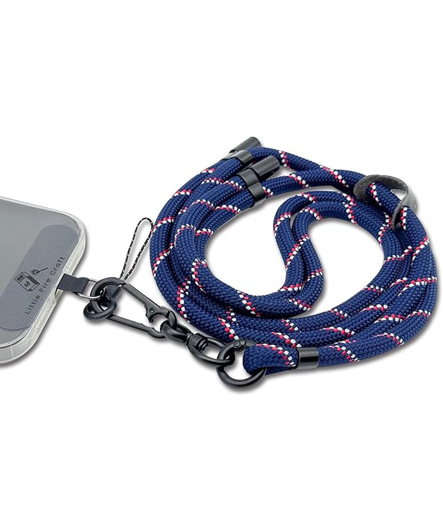 Adjustable Cell Phone Lanyard Crossbody Smartphone Strap Soft Rope Phone Lanyard for Around the Neck Holder (Navy)