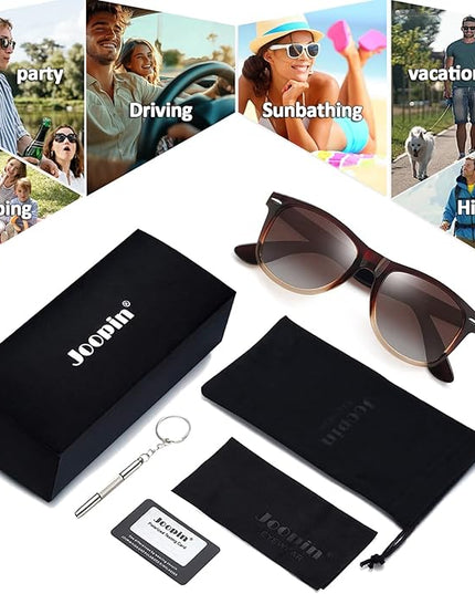 Joopin Square Sunglasses Polarized UV Protection Trendy Designer Sun Glasses Men Women