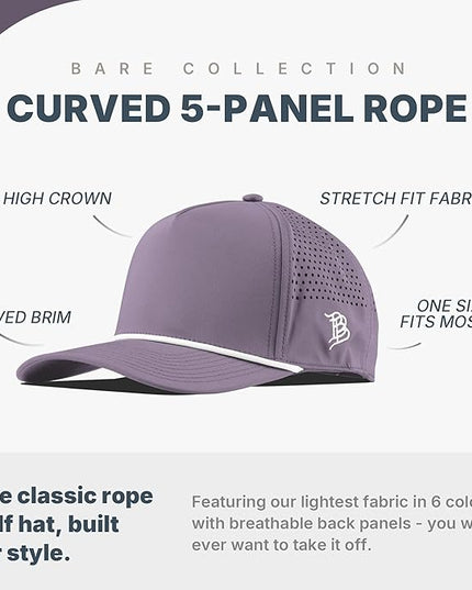 Branded Bills Party Eagle PVC Curved 5 Panel Rope Hat, Fits 7-7 7/8, Adjustable Snapback | Lightweight, Comfort Stretch