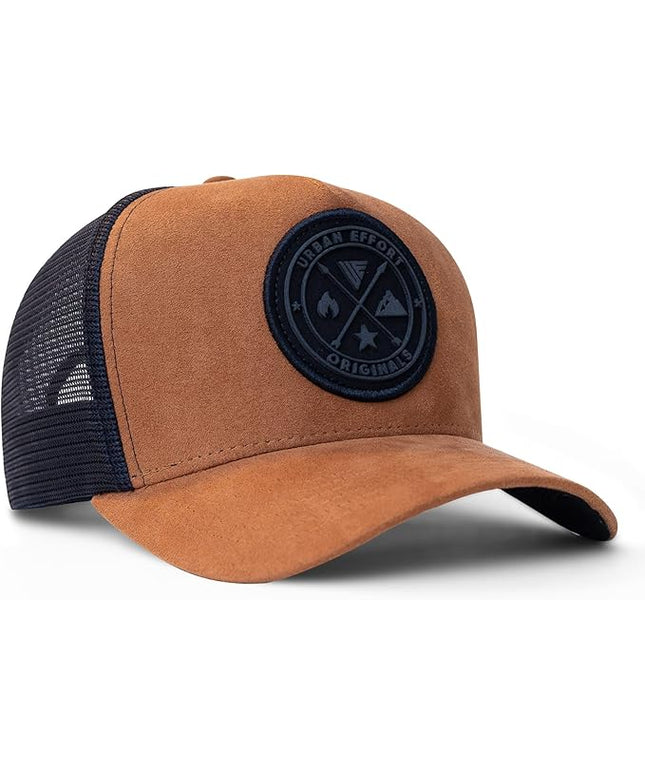Urban Effort Mesh Back Cap - for Men and Women Baseball Hat 5-Panel Trucker Hat - Great Snapback Closure for Hunting & Hiking