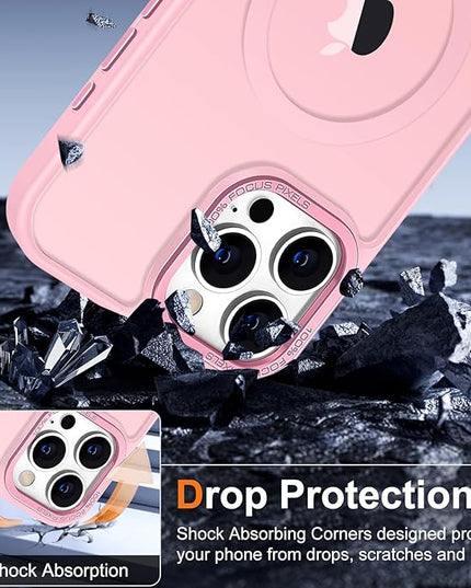 Hython Case for iPhone 15 Pro Max Case Magnetic Translucent Matte Phone Cases 6.7" [Compatible with MagSafe] Thin Slim Fit Shockproof Bumper Hard Protective Cover for Women Men Girls, Tender Pink