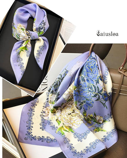 Neck Scarf For Womens Silky Head Scarves Hair Bandanas Square Scarf Fashion Accessories lightweight