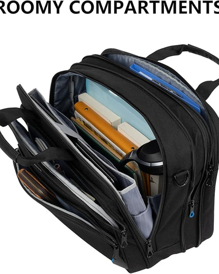 KROSER Laptop Bag 17.3 Inch Premium Laptop Briefcase, Expandable Laptop Shoulder Messenger Bag Durable Computer Case