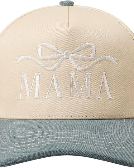 MIRMARU Two-Tone Vintage Canvas Trucker Hats for Men & Women, Adjustable Size Baseball Caps with Trendy Embroidered Design
