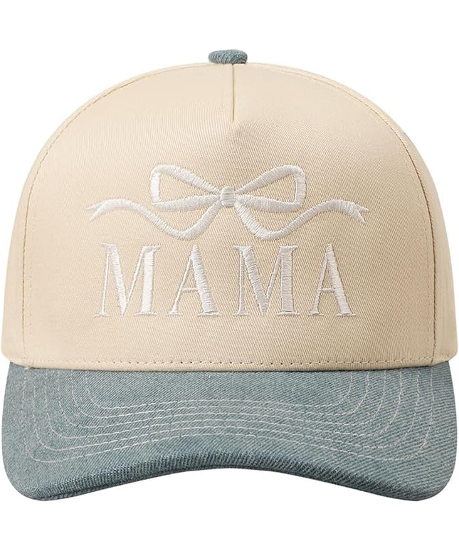 MIRMARU Two-Tone Vintage Canvas Trucker Hats for Men & Women, Adjustable Size Baseball Caps with Trendy Embroidered Design