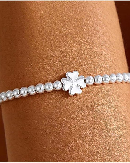 Gold Bracelets for Women 14K Gold Beaded Bracelets Stackable Bracelets for Women Gold Charm Bracelet Non Tarnish Gold Jewelry for Women Trendy