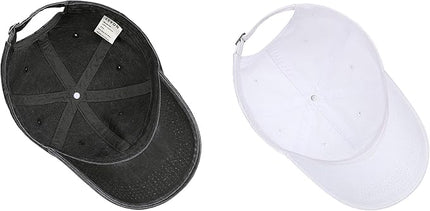 YEANIY Vintage Washed Cotton Plain Baseball Caps Adjustable Unstructured Soft Blank Casual Dad Ball Hats for Men Women