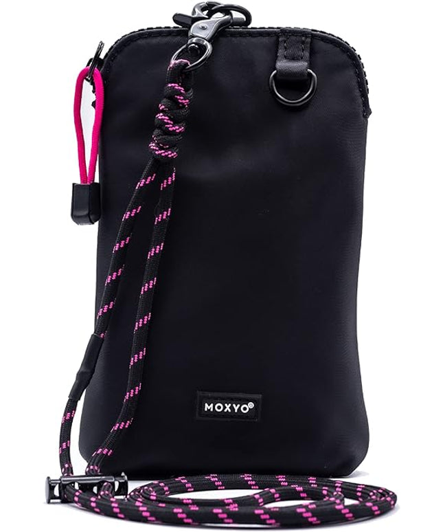 MOXYO Urban Nylon Crossbody Phone Bag, Small Lightweight and Durable Travel Bag With Removable, Adjustable Paracord Straps