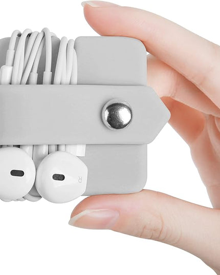 Cord Organizer Earbuds Holder Earphone Wrap Earphones Organizer Headset Headphone Earphone Wrap Winder Cord Manager Cable Winder Gray