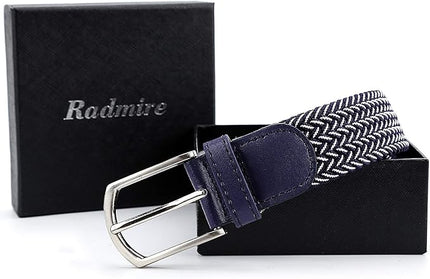 Braided Canvas Woven Elastic Stretch Belts for Men/Women/Junior with Multicolored