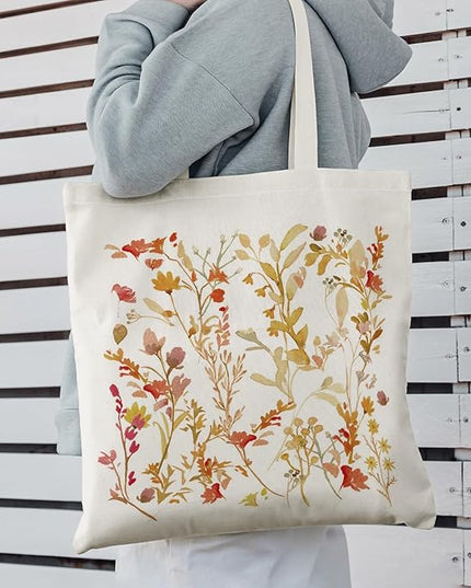 Horaldaily Canvas Tote Bag,Reusable Shoulder Tote Bag for Women Lady Casual Vacation, Shopping, Work, Gym