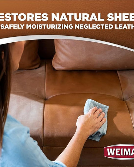 Weiman Leather Cleaner Wipes - Clean Condition UV Protection Help Prevent Cracking or Fading of Furniture, Car Interior, Couch, and Shoes, 2 Pack with Microfiber Cloth