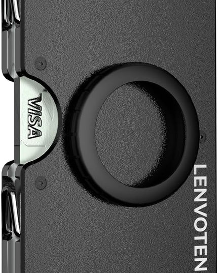 Lenvoten Extra Durable Hinged Minimalist Wallet for Men | Slim Metal RFID Blocking Wallet | Credit Card Holder & Money Clip Holds 20 Cards | Premium Scratch-Resistant Finish | Ideal Gift for Men