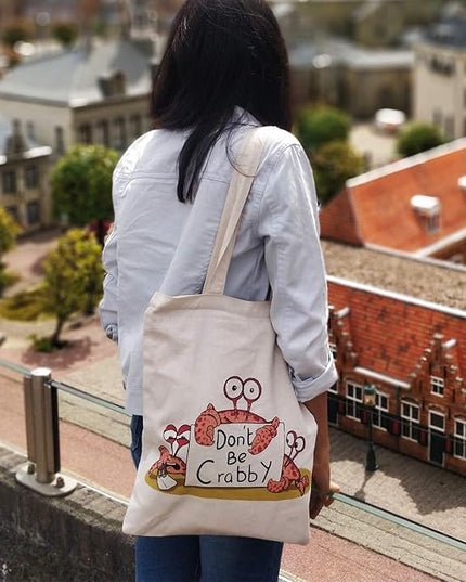 Ecoright Tote Bag for Women with Zipper, Small Tote Bag, Canvas Bag, Reusable Cotton Bag for Beach, Grocery, School & Work