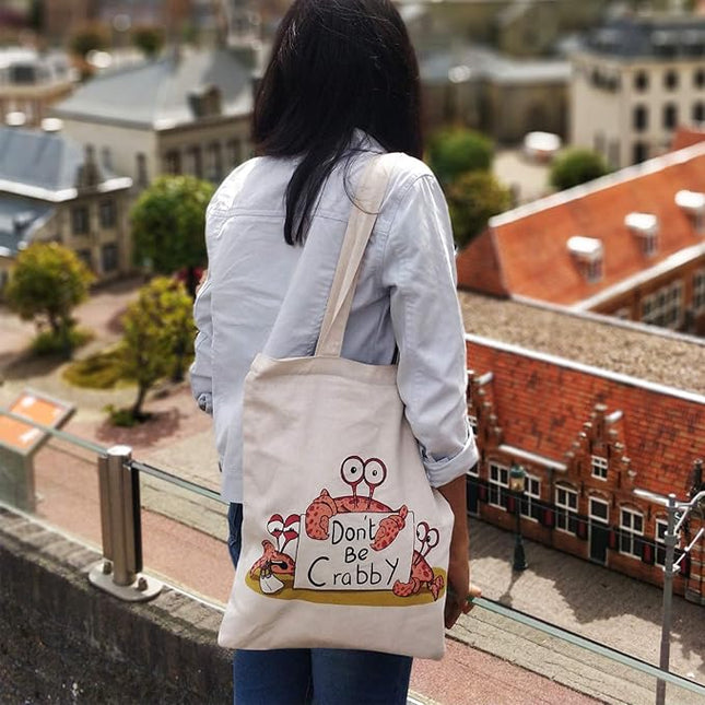 Ecoright Tote Bag for Women with Zipper, Small Tote Bag, Canvas Bag, Reusable Cotton Bag for Beach, Grocery, School & Work