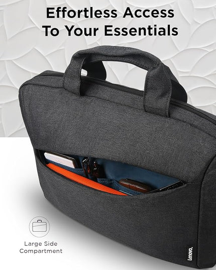 Lenovo Laptop Carrying Case T210, 15.6-Inch Laptop and Tablet, Sleek Design, Durable and Water-Repellent Fabric, Business or School, GX41L83769 Casual Toploader - Eco Black