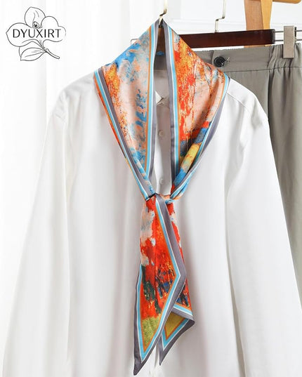 Head Scarf Purse Handle Neck Satin Hair Scarfs For Bag Lightweight Silky Long Thin Women's Fashion Scarves 59 * 5.9”