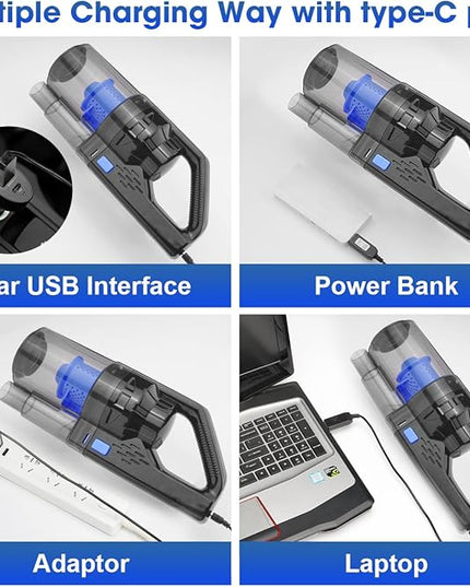 Viewsun Car Cleaning Kit, Car Interior Detailing Kit with High Power Handheld Vacuum Cordless Rechargeable, Detailing Brush Set, Windshield Cleaner, Complete Auto Accessories for Men, Women Gift