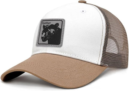 Animal Trucker Hats Leather Pattern Adjustable Snapback Mesh Animal Baseball Cap for Men