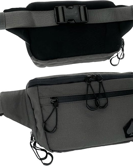 HighSpeedDaddy Carry Fanny Pack - 500D Water-Resistant Nylon, Quick Access CCW Pocket, YKK AquaGuard Zippers, EDC Bag with Adjustable Waist (upto 49"), Everyday Carry for Men & Women - Grey