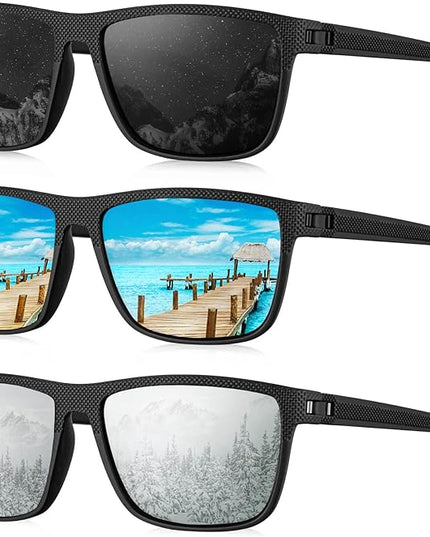 KALIYADI Polarized Sunglasses for Men, Lightweight Sun Glasses with UV Protection for Driving Fishing Golf