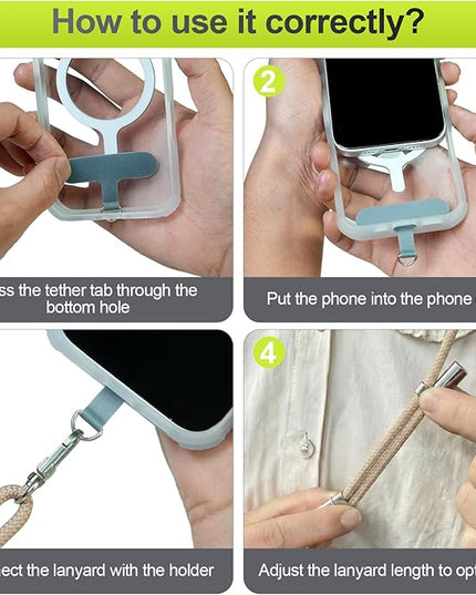 Phone Lanyard & Phone Wrist Strap, 3 in 1 Adjustable Anti Theft Phone Strap for Travel Hiking Cycling Climbing
