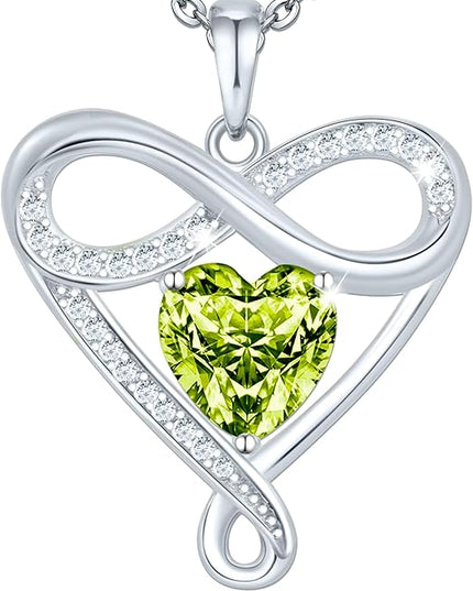 925 Sterling Silver Infinity Necklace - Exquisite Silver Jewelry for Women, Love Heart Necklace for Birthday, Anniversary, Valentine’s Day - Ideal Gift for Girlfriend, Wife, Mom, or Her