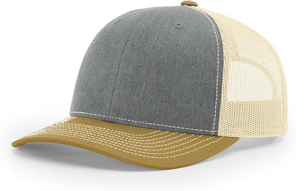 Richardson 112 Trucker Hat - Premium Adjustable Snapback Hat - Structured Six Panel Richardson Blank Caps