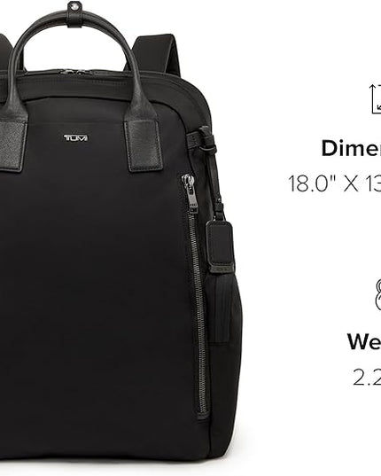 TUMI - Voyageur Atlanta Backpack - Travel Backpack for Women - For Business, Commute - Holds Up to 17" Laptop - Black & Gunmetal Hardware
