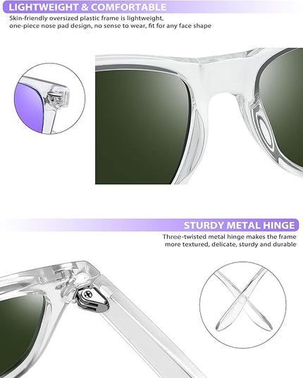Joopin Square Sunglasses Polarized UV Protection Trendy Designer Sun Glasses Men Women