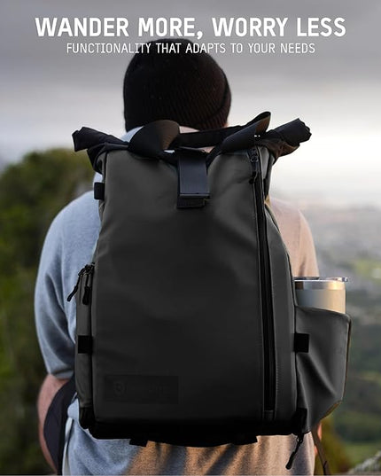 WANDRD PRVKE Lite: Weather-Resistant Travel & Camera Backpack with Laptop Sleeve, Quick Side Access, Clamshell Opening – Ideal Photography & Travel Bag