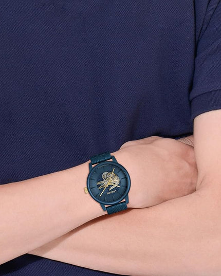 Lacoste.12.12 Men's Automatic Watch - Sporty Leather Strap - Water Resistant up to 5ATM/50 Meters - Self-Winding - Premium Fashion Timepiece - Gift for Him - 44mm